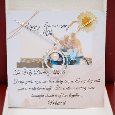 Personalized Gift from Husband to Wife - Imperial Pearl Necklace - 40th Wedding Anniverary Gift