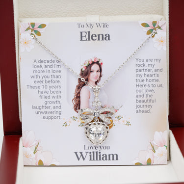 Personalized Gift from Husband to Wife - Eternal Love Necklace - 10th Wedding Anniversary Gift