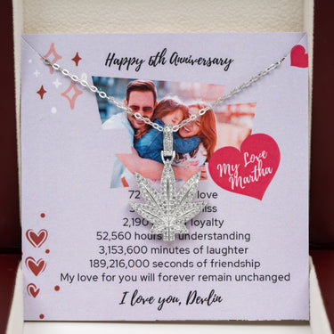 Personalized Gift from Husband to Wife - Bliss Necklace - 6th Wedding Anniversary Gift, To My Wife