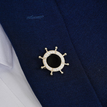 Personalized Gift from Wife to Husband - Maritime Gem Navigator Lapel Pin - I Cherish Every Moment Spent With You