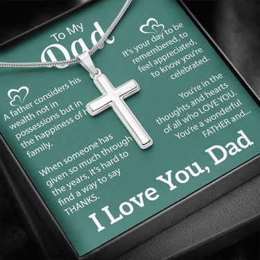 Cross Necklace, Gift For Dad, A small token of my appreciation for the man who has always been there for me. I love you, Dad