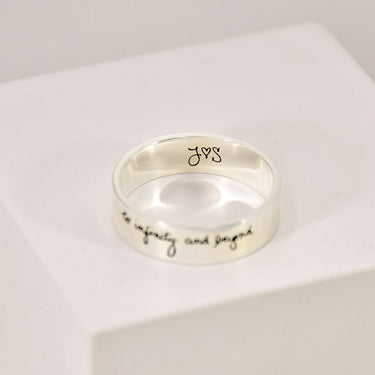 Personalized Engraved Handwriting Ring