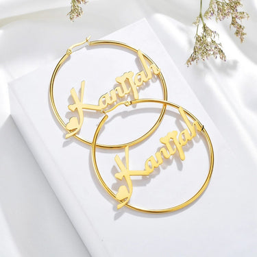 Custom Hoop Name Earrings