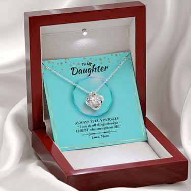 Love knot Necklace, GIFT FOR DAUGHTER, Wishing you the courage to pursue your dreams and the wisdom to overcome any obstacles