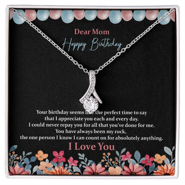 Alluring Beauty Necklace, Gift for Mom, Dear Mom Happy Birthday