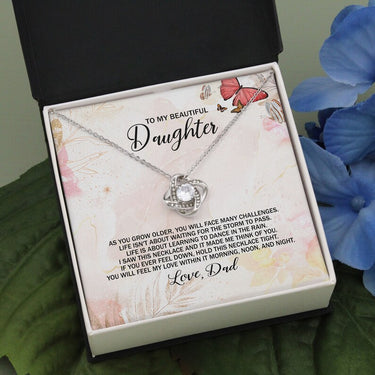 Love knot Necklace, GIFT FOR DAUGHTER, This gift is a small token of our love and gratitude for the joy you bring into our lives