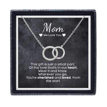 Unique eternity symbol necklace, Gift for Mom, Mom ( We love you )