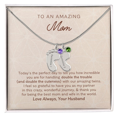 The necklace represents the legs, Gift for Mom, To An Amazing Mom