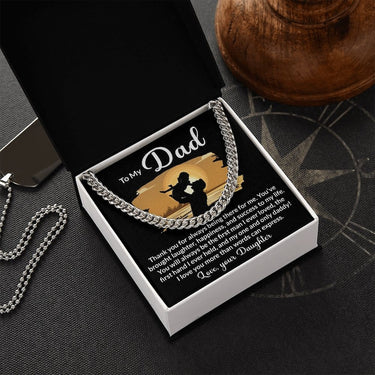 Simple Classic Necklace, Gift for Dad, Your strength and courage inspire me every day. Thank you for being my hero, Dad