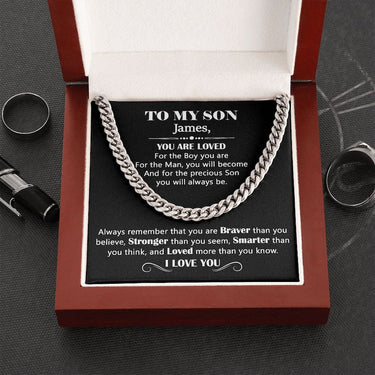 Simple Classic Necklace, Gift For Son, "May this gift remind you of how special you are to me."