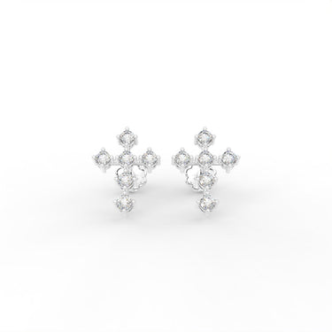 Crystal Cross Earrings