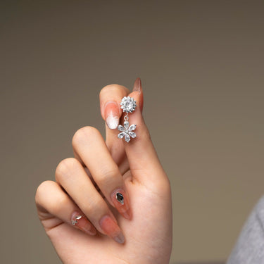 Purple Flower Earrings