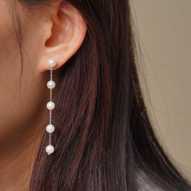 Real Long Pearl Earrings