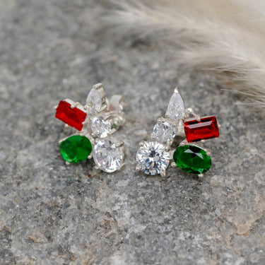 Colored Gemstone Earrings