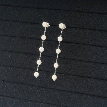 Real Long Pearl Earrings