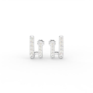 Double CZ Stud Earrings