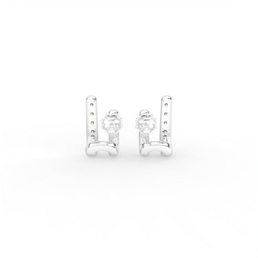 Double CZ Stud Earrings