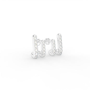 Double CZ Stud Earrings