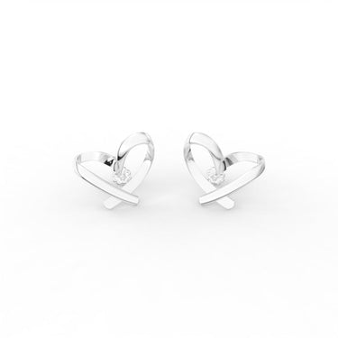 Heart Earrings with Diamond