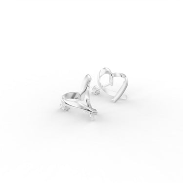 Heart Earrings with Diamond