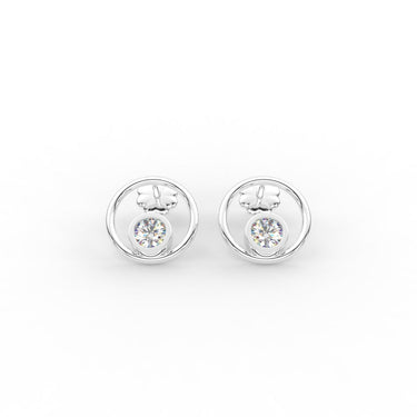 Petite Diamond Double Circle Earrings