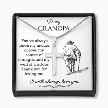 Grandfather Necklace, Gift To My Grandpa Necklace For Father’S Day, Grandpa Gift, Granddaughter To Grandpa Gift